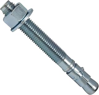 CONFAST 1/2" x 5-1/2" Zinc Plated Wedge Anchors for Concrete - Box of 25, Heavy Duty Fasteners