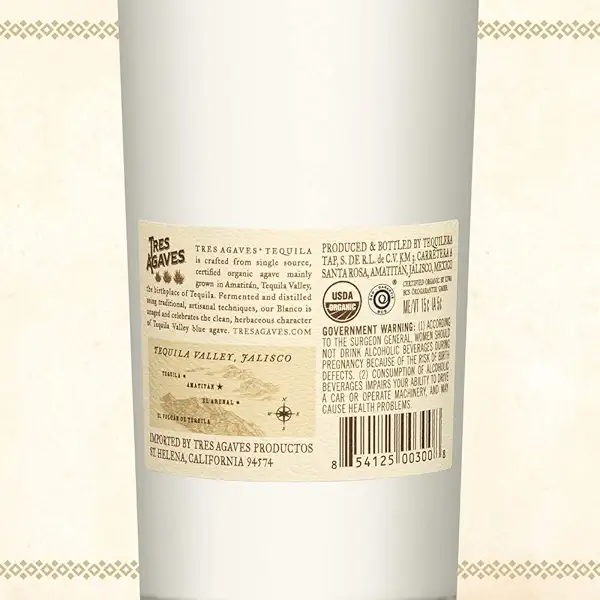 Tres Agaves Blanco Tequila - 750ml 3
