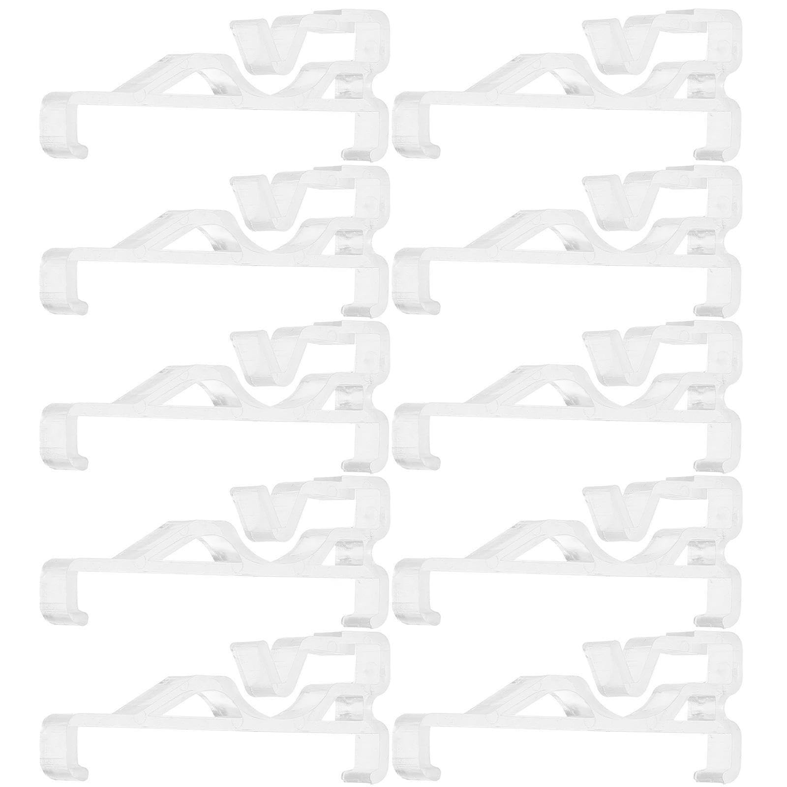 24 Pcs Fabric Blind Fixing Bracket Blinds Valance Clips Artificial Transparent Hidden