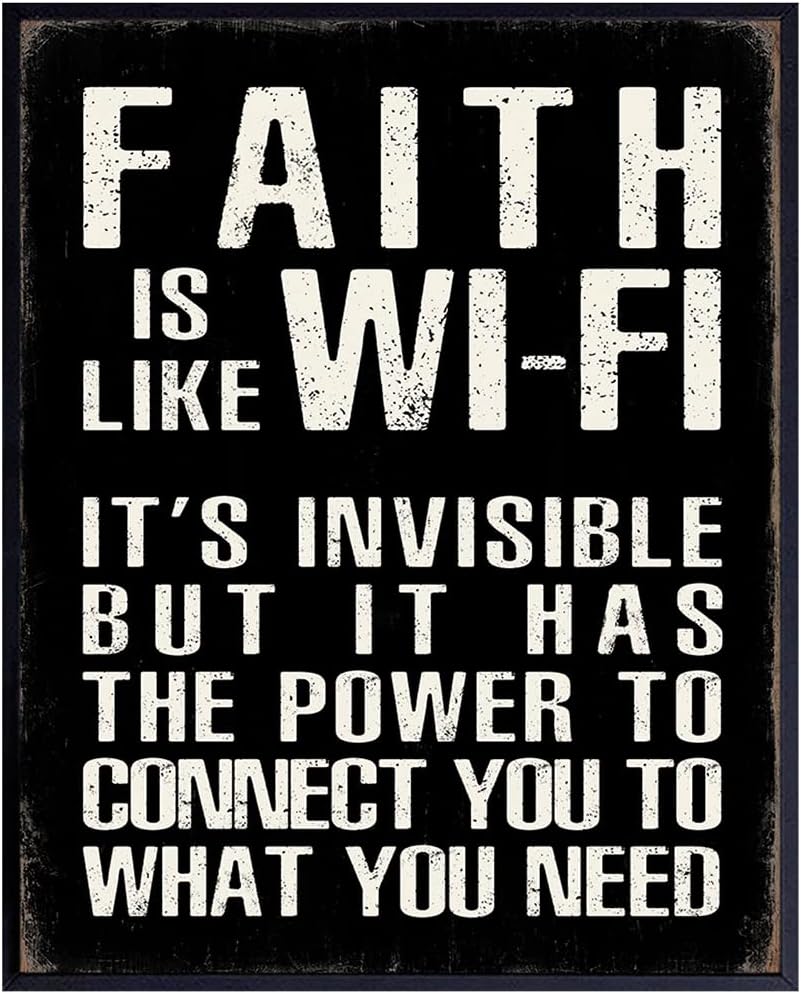 - Inspirational Spiritual Religious Wall Decor - Christian Wall Art - Catholic Gifts for Men, Man Cave - God Decor - Faith Decoration - Motivational Poster Sign Picture Print - Positive Quotes