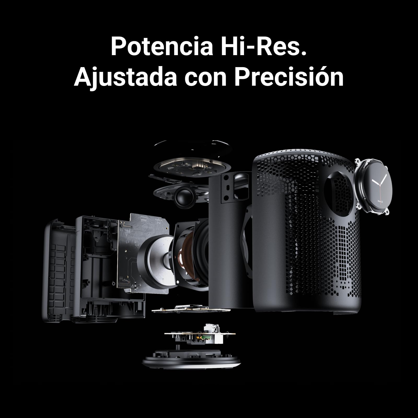 WiiM Sound, Altavoz Inteligente Hi-Res con WiFi y Pantalla táctil, Blanco | 100W pico 2.1 estéreo, AI RoomFit, audio multiroom, emparejamiento estéreo, Wi-Fi 6E, control remoto por voz incluido
