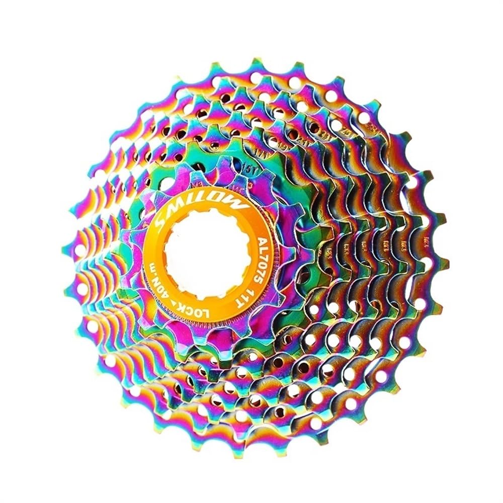 Roue libre 9 vitesses cassette vélo de route arc en ciel 11 28T en acier
