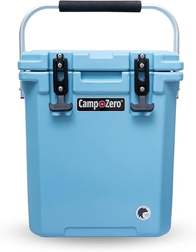 CAMP-ZERO Enfriador duro portátil de 16 litros y 16.9 cuartos de galón con divisor, perfecto para bebidas, botellas de vino, almuerzo, playa,