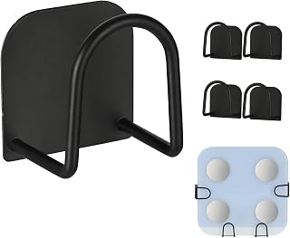 Wall Mount Scale Holder 4-Pack, Stainless Steel Tool-Free Storage Racks for Bathroom, Cabinet, No-Drill Mount for Body Fat and Digital Weight Scales, Space-Saving Home Organizer