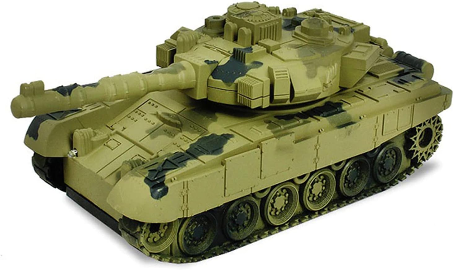 VGRASSP Remote Control 360 Rotating Durable and Light Weighted Turret Army Battle Tank for Boys with Light & Sound, Military Tank for Your Kids (Brown)