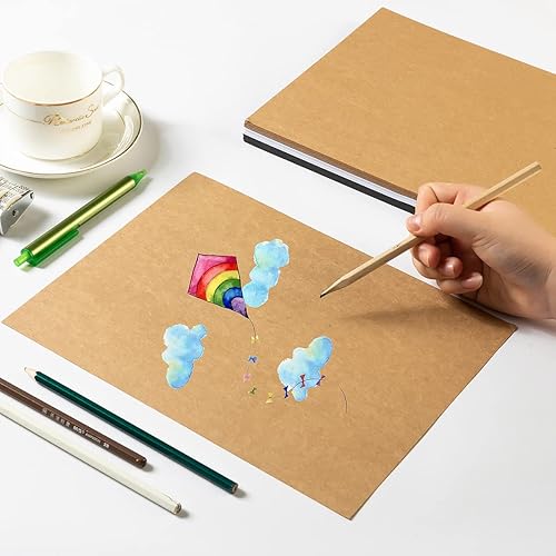 Miniatura 4 de 24 hojas de cartulina de papel grueso de 8 12 x 11 pulgadas, tarjetas en blanco de 300 GSM, coloridas para manualidades, tarjetas, invitaciones,
