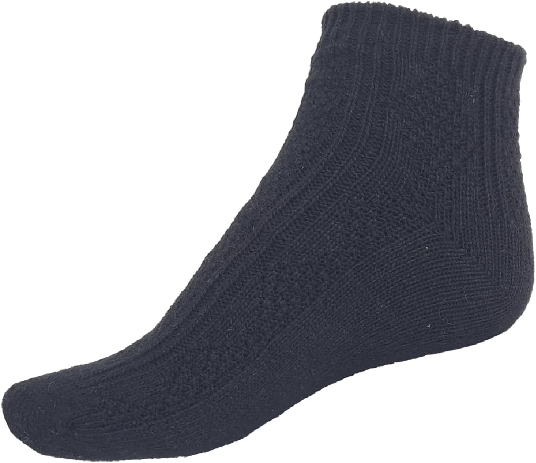 YUN 3 Pairs Women's Natural Pure 100% Wool Traditional Warm Low Ankle Booties Winter Socks