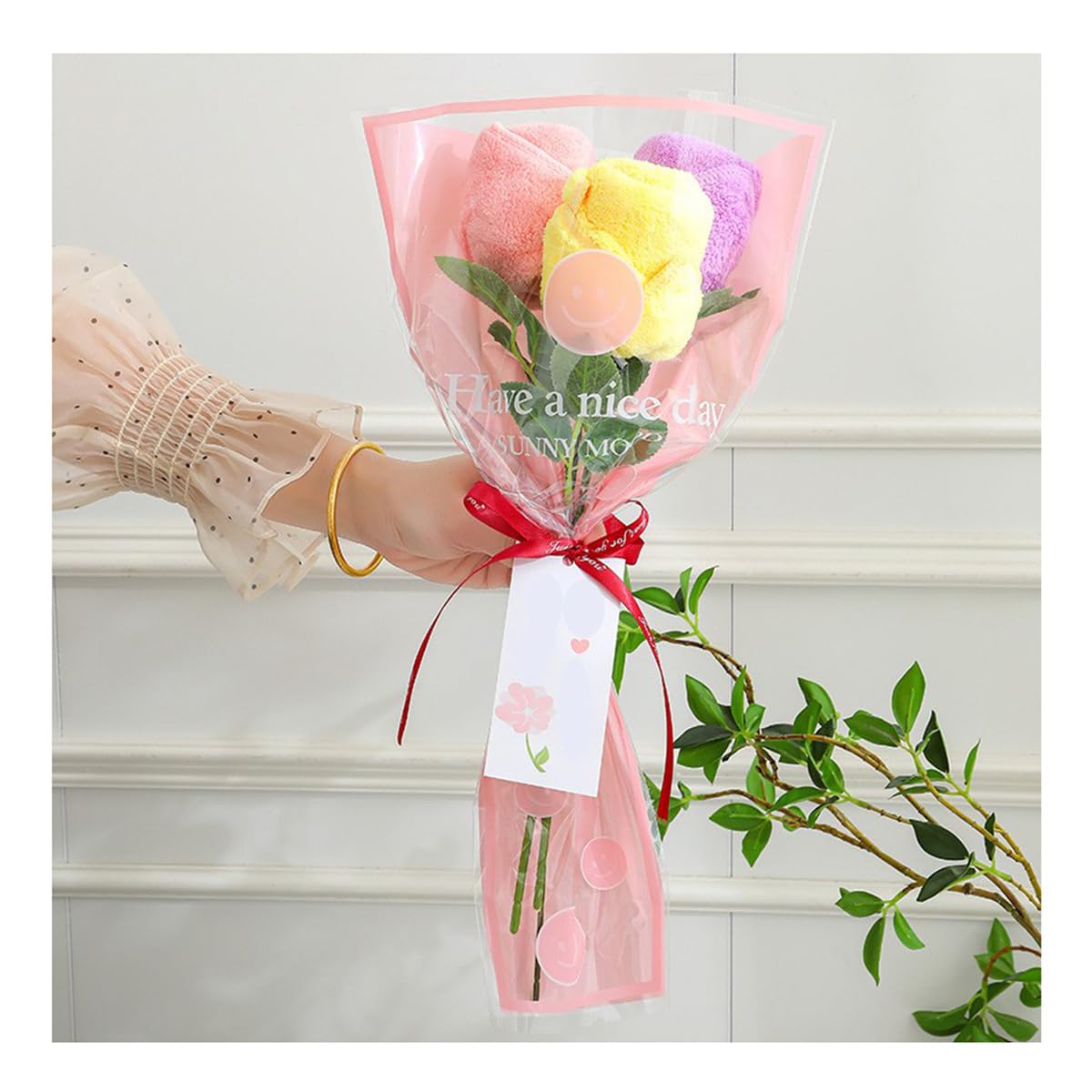 Amazon | 花束 タオル タオルフラワーギフト フラワー ブーケ ハンド