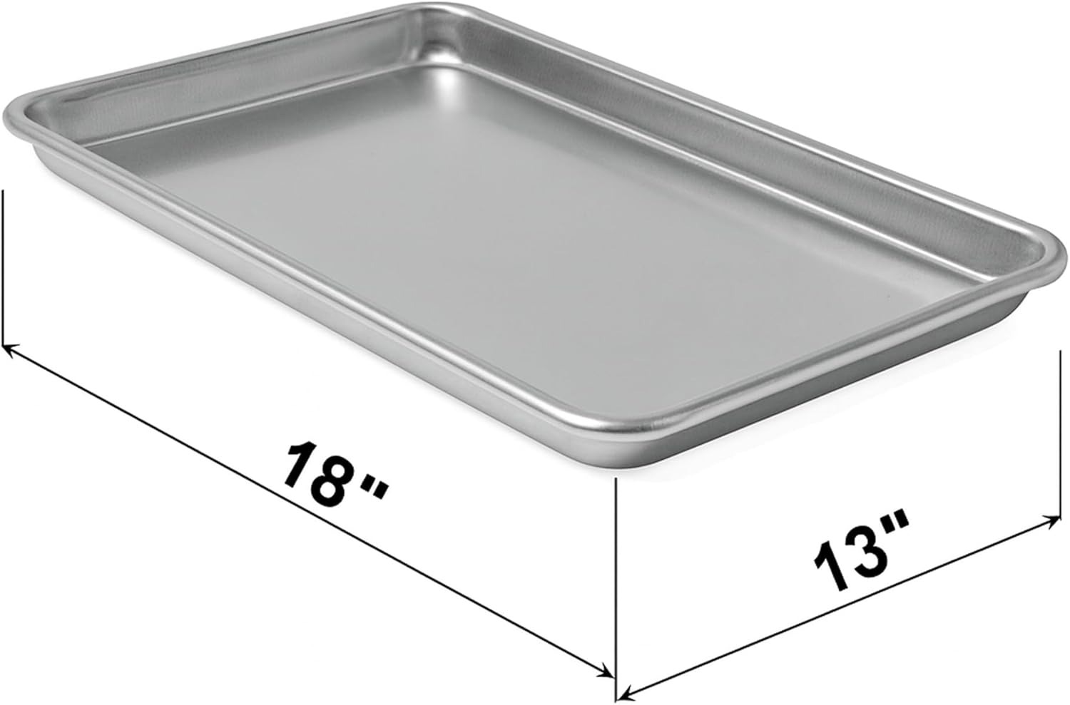 Baking Sheet Pan Set 13" x 18", Cookie Sheets For Baking, Aluminum Pan, Oven Baking Tray (12 Pack)