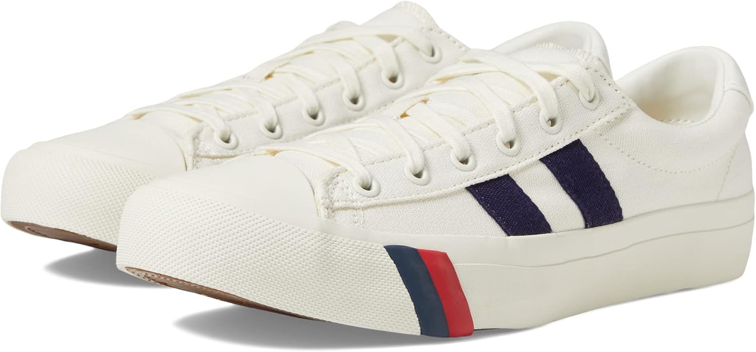 Keds Royal Plus Lace Up Fashion Sneaker, White/Navy, 6.5