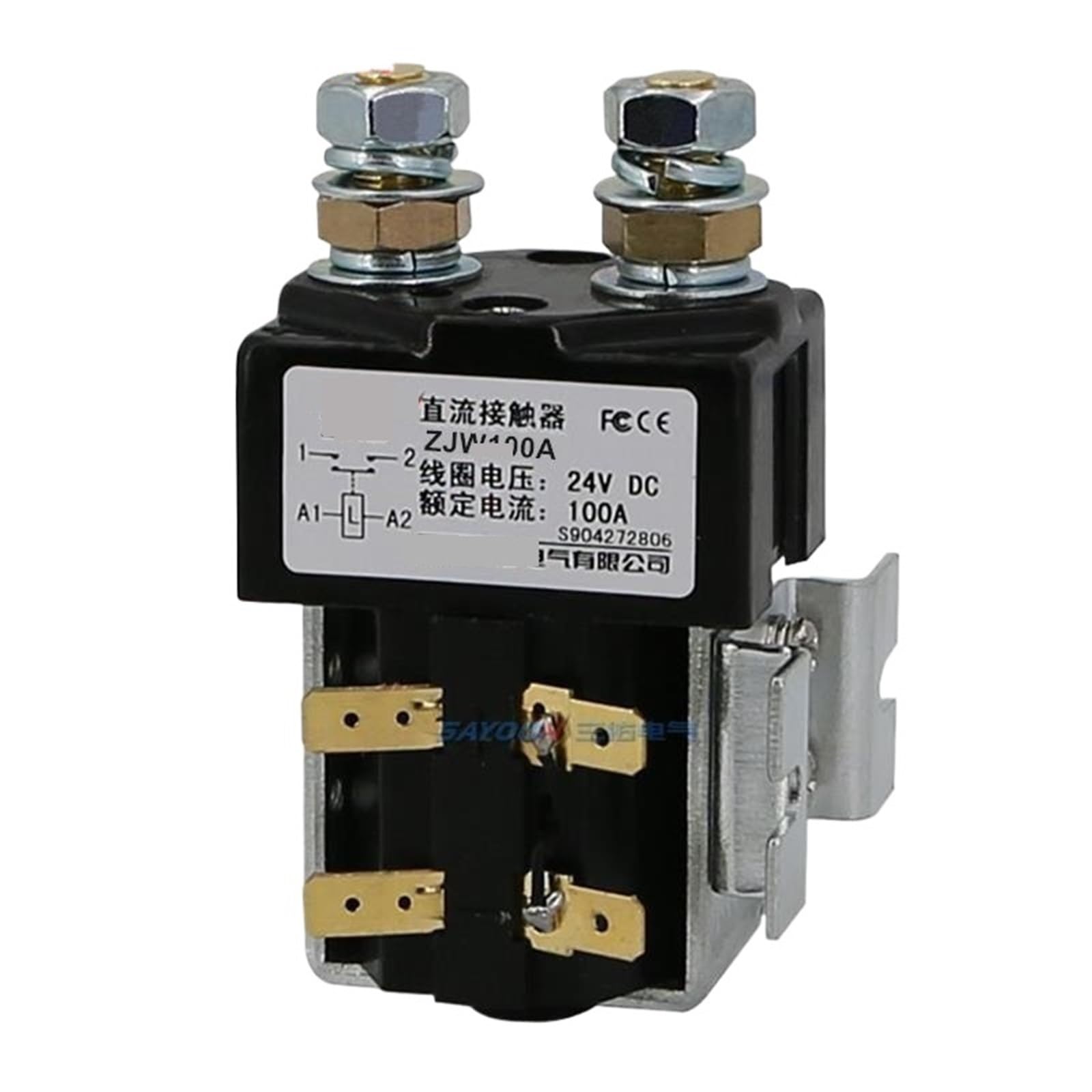 KNIUWMBMH 1PC 100A DC Contactor CZW100A Power Relay 12V 24V 36V 48V 60V(Coil Voltage 12vdc)