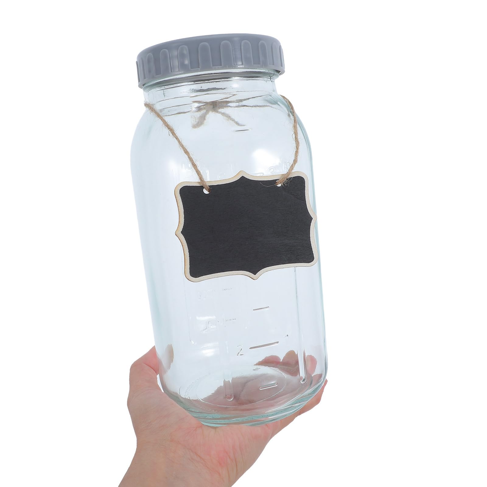 Barattolo per Fermentazione in Vetro con Chiusura Ermetica e Scala Graduata, capacità 64oz, Bocca Larga, Accessori Inclusi per Lievito Madre e Uso in Cucina