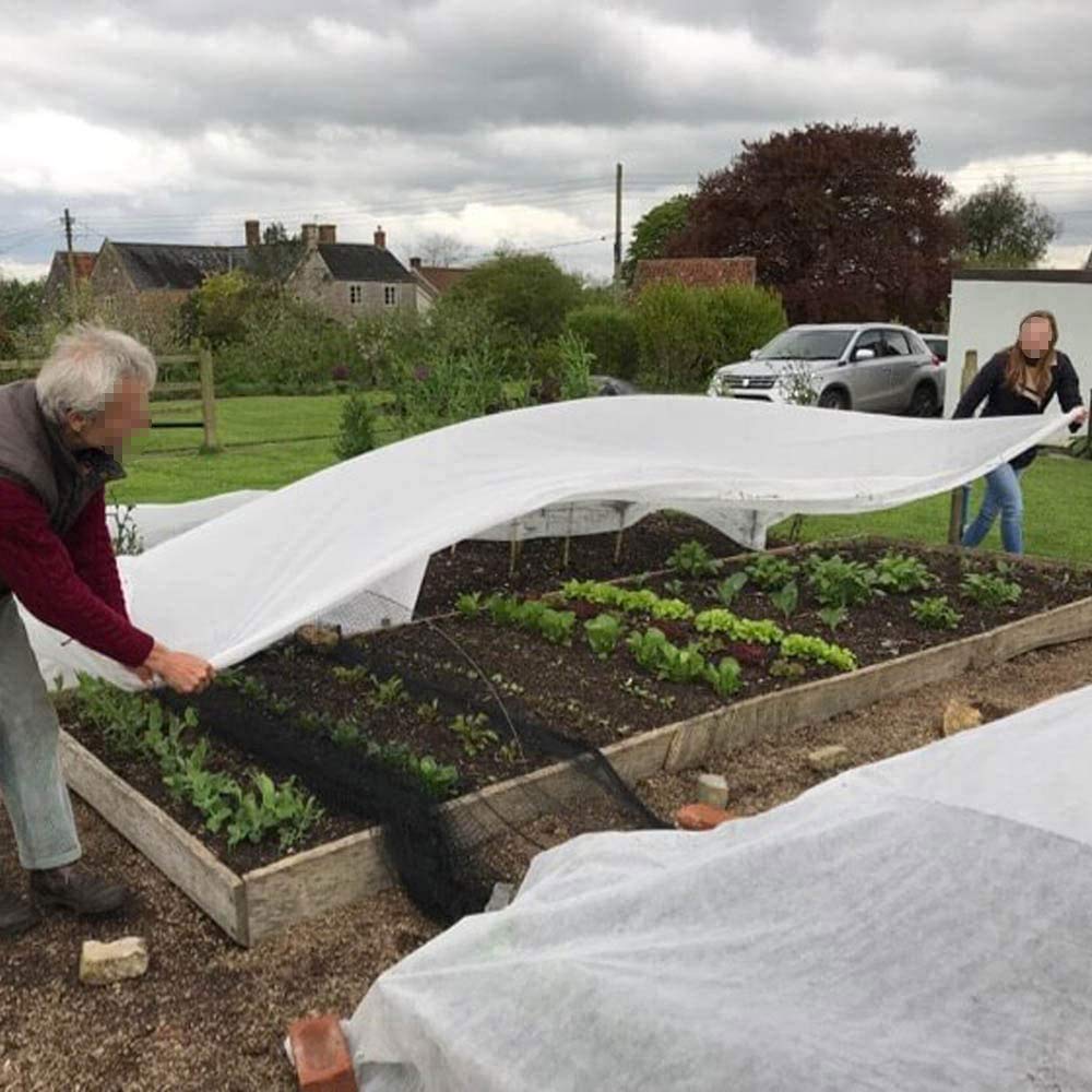 ETSAMOR 6.5 x 33Ft Winter Plant Protection Cover Warm Frost Cloth Blanket Polypropylene Garden Fabric Protecting Fruit Tree Potted Plants from Freezing and Animals Eating