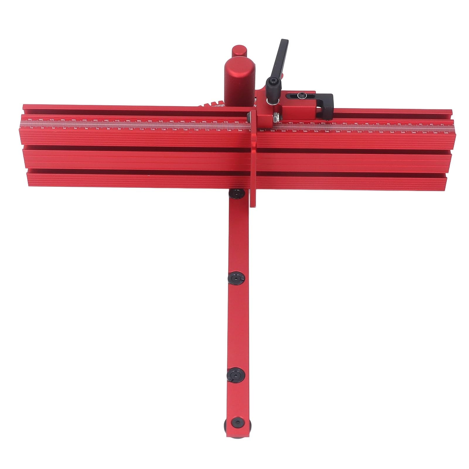 de Calibre de Inglete de Sierra de Mesa de Aleación de Aluminio Duradero con Topes Angulares, Alta Precisión, Bloqueo Flexible para Pista en T de 30mm y 45mm