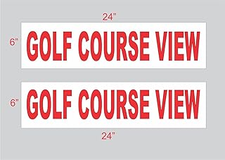 2-6x24 Golf Course View Real Estate Rider Sign Red Double Sided