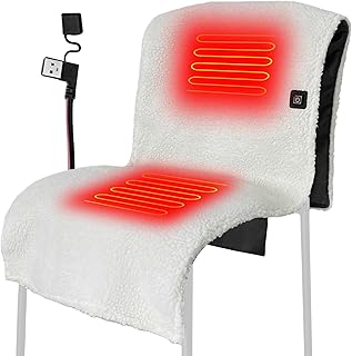 HERCHR Electric Heated Sherpa Chair Pad, Temperature Adjustable Couch Mat Heated Recliner Cover Sofa Heating Seat Warmer Pad for Chair Sofa Couch