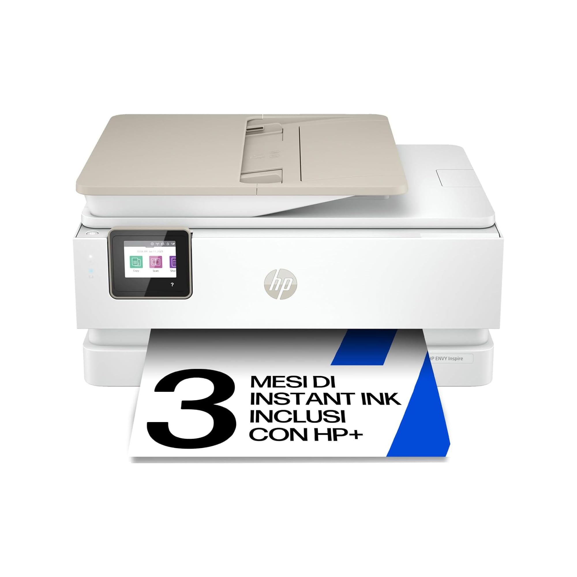 HP Envy Inspire 7924e 349W0B, Stampante Multifunzione a Getto d'Inchiostro A4 a Colori, Fronte/Retro Automatico, 22 ppm, Wi-Fi, Smart, 3 mesi di Instant Ink inclusi, Tortora