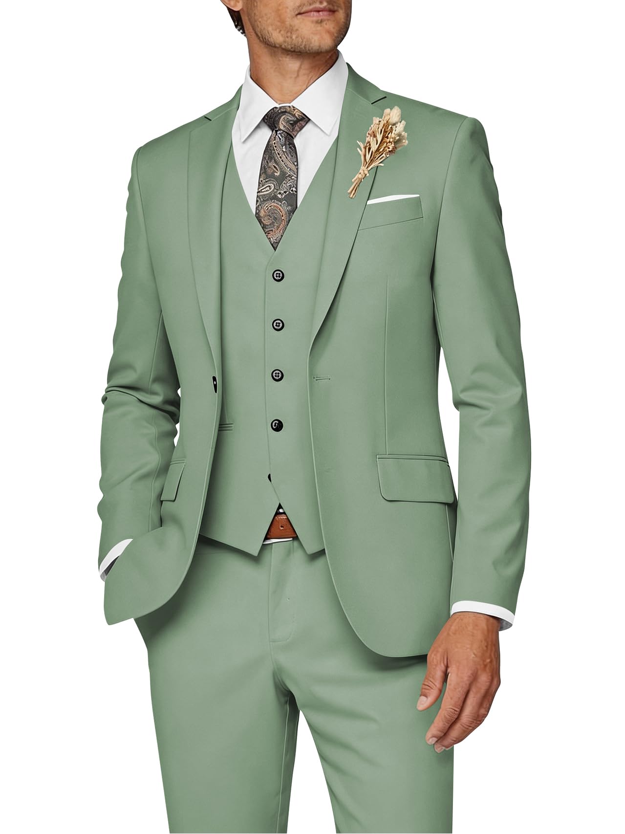 Wangyue Herrenanzug, 3-teilig, schmale Passform, Anzug für Herren, formeller Business-Anzug, Hochzeit, Bräutigam, Abschlussball, Smoking, Dinner-Party