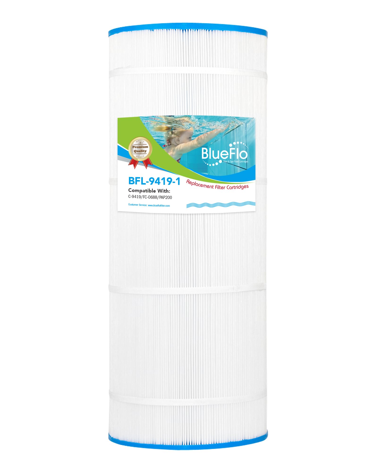 pool filter cartridge replacement for unicel c-9419, pleatco pap200, filbur fc-0688 sp200, predator 200 pentair clean & clear 200, cc200, r173217, 1 pack