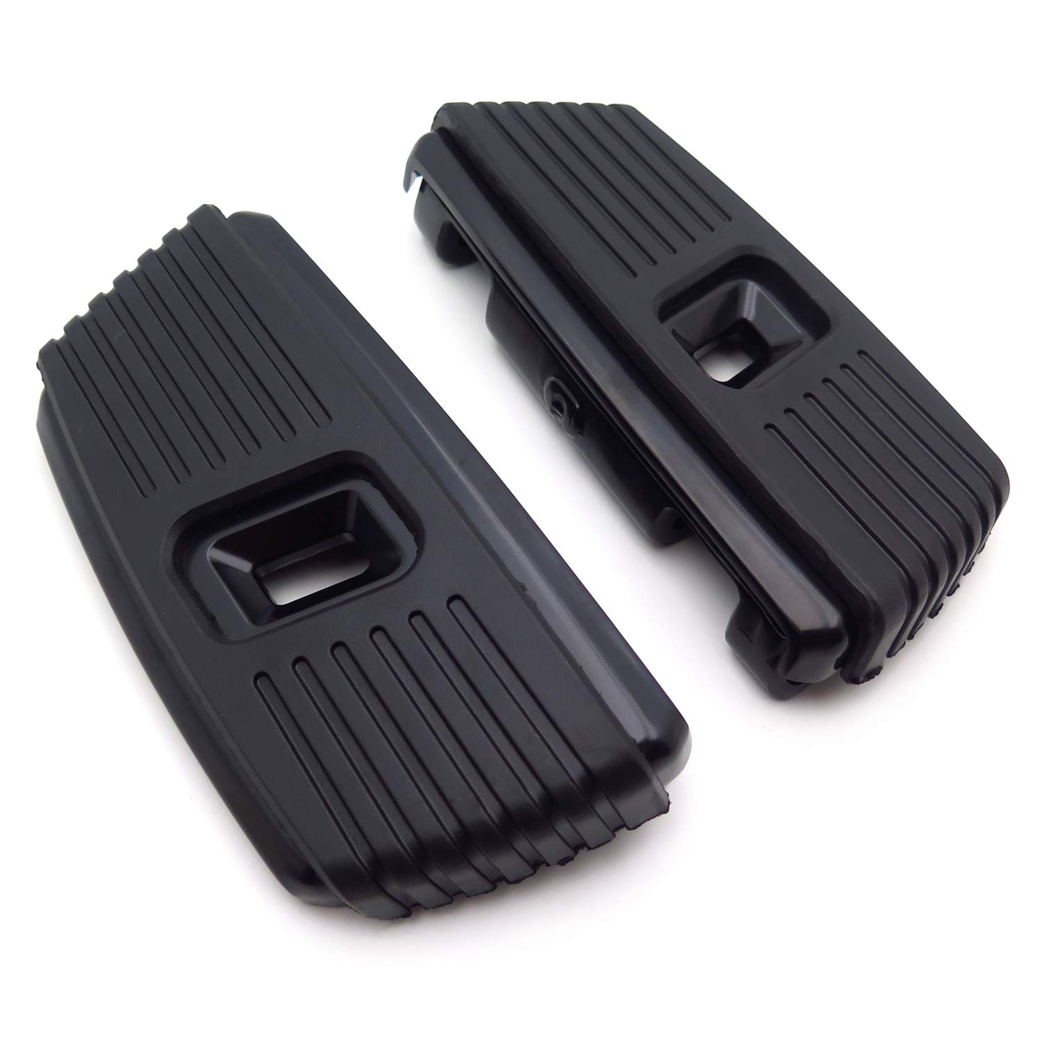 HTTMT MT216-129 Hana Square Passenger Footboard Black Compatible with Harley 2006-2017 Dyna 2000-2019 Softail Motorcycle