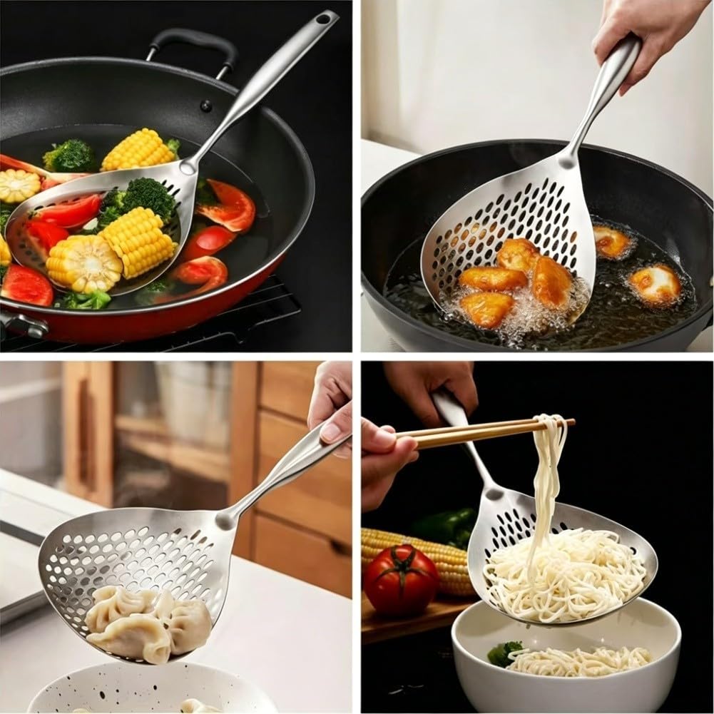 Espumadera para acero Inoxidable 304 para Freír y Cocinar Espumadera
