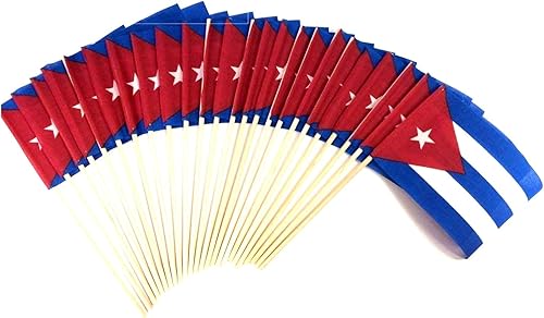 Miniatura 8 de Paquete de 24 banderas miniatura de escritorio y mesa pequeñas de algodón de 4 x 6 pulgadas, a elegir entre 14 países populares del mundo, banderas