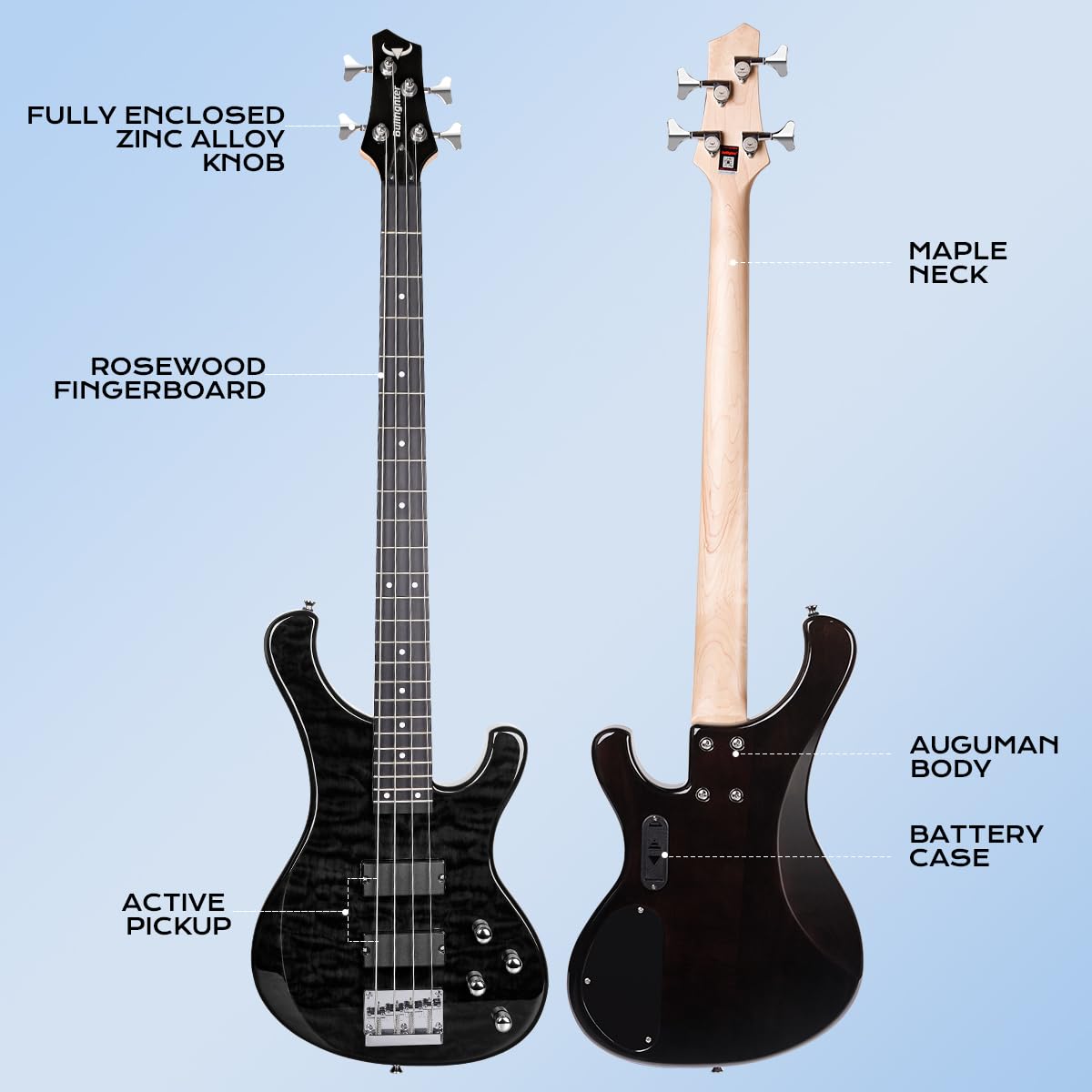 Amazon | Bullfighter エレクトリックベースギターセット 4弦