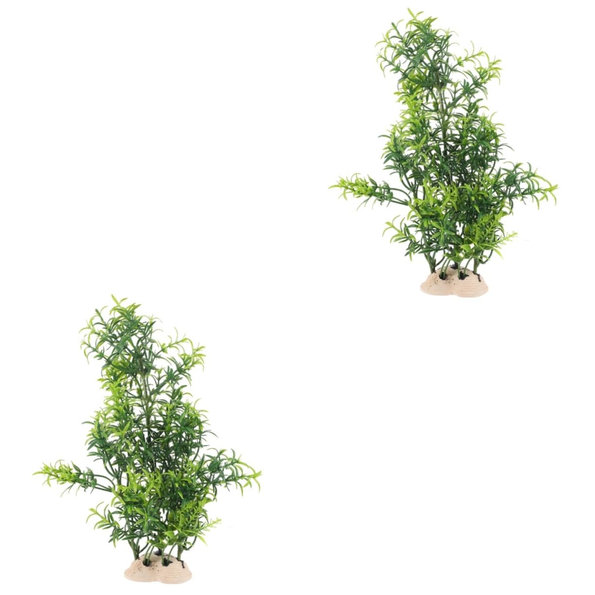 Sosoport 2piezas Acuario Decoración De Plantas Artificiales Bonsái De Pino Falso para Acuarios y Terrarios Accesorios De Paisajismo Acuático Diseño Lifelike para Peceras y Reptiles
