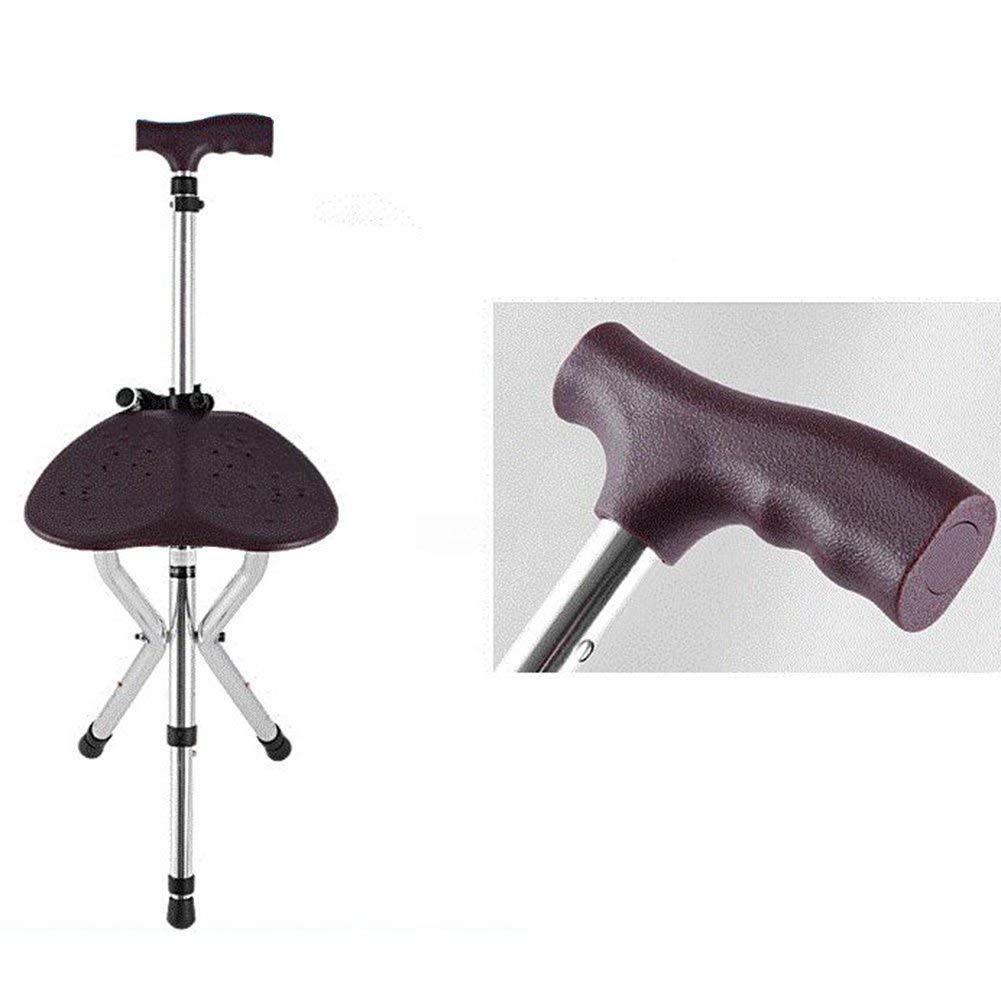 Altura Ajustable/trípode/Asiento de bastón/con/luz LED/Plegable/Ligero/bastón con Asiento/para/Ancianos/discapacitados, muletas