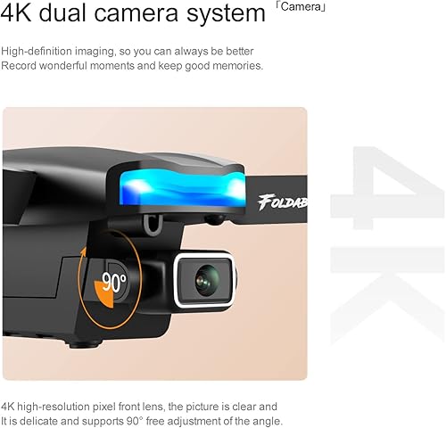 Miniatura 2 de GoolRC S85 RC Drone con cámara dual para adultos, 4K HD FPV Video en vivo Mini Drone para niños, cuadricóptero RC con giro 3D, evitación de