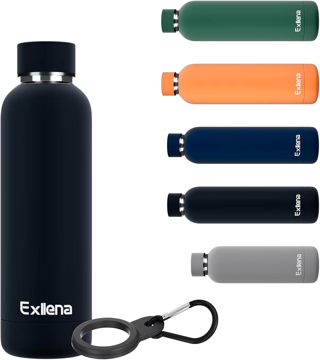 Slim Insulated Water Bottles for Travel 18oz with Clip, Double Wall Vacuum Stainless Steel Water Bottle Keeps Drinks Cold 24 Hrs/Hot 12 Hrs, 100% Leakproof, BPA Free(Black) Slim Insulated Water Bottles for Travel 18oz with Clip, Double Wall Vacuum Stainless Steel Water Bottle Keeps Drinks Cold 24 Hrs/Hot 12 Hrs, 100% Leakproof, BPA Free(Black)
