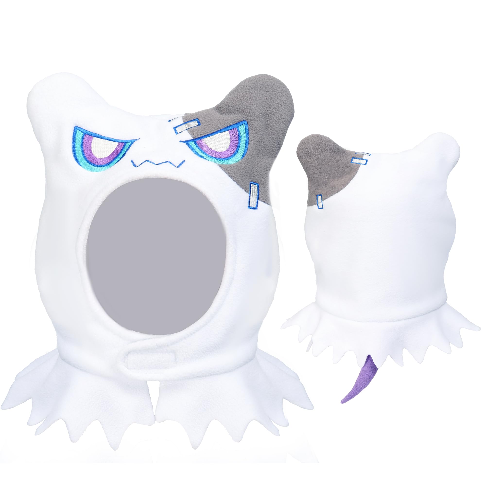 Wubbaboo Cosplay Hat Winter Plush Cap with Tail Game Embroidery Headgear