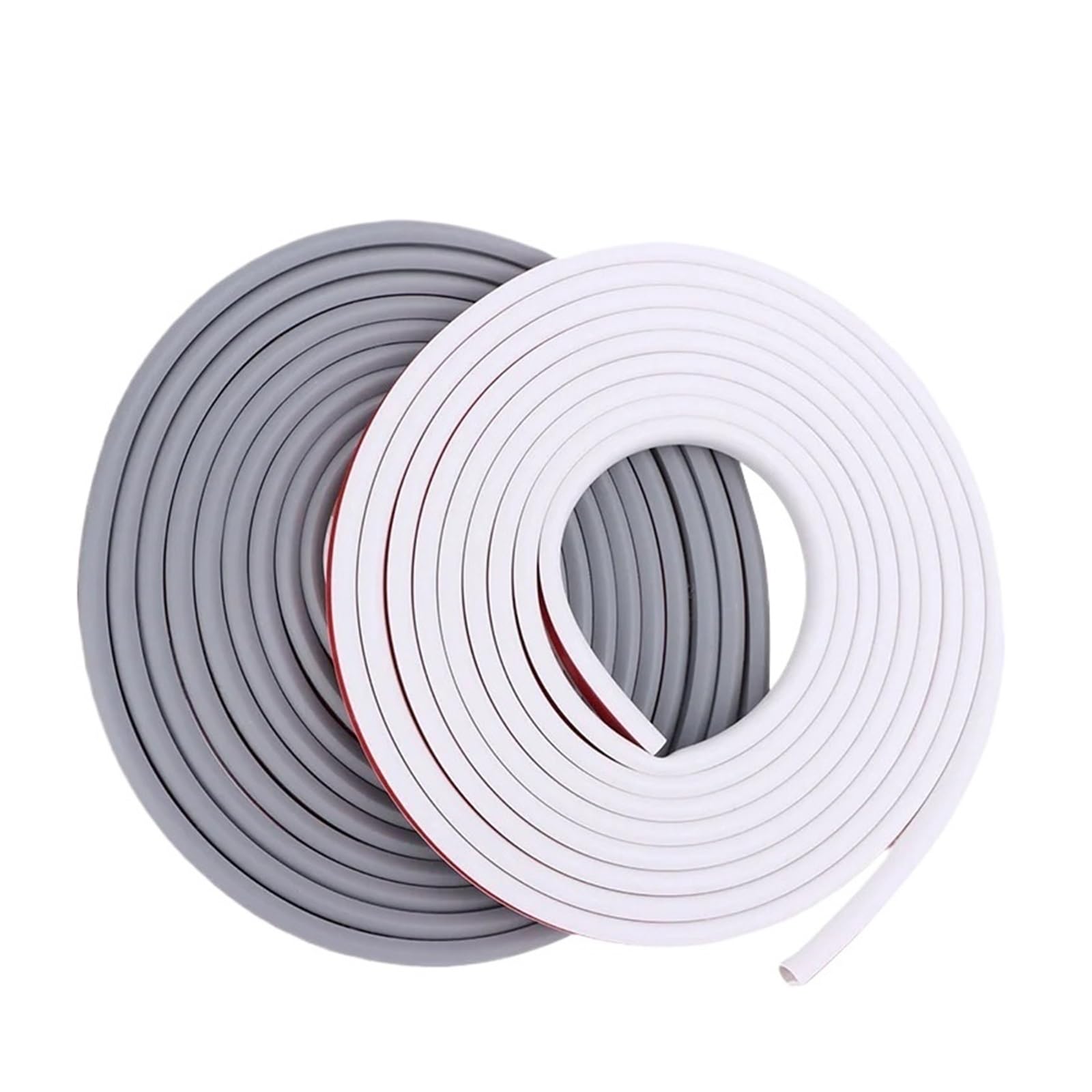 3/5 Meter PVC-Bodenkabel-Abdeckungshüllen, Flexible Kabelschutz for elektrische Leitungen, Selbstklebende Kabelverstecke(5M Trapezoid White)