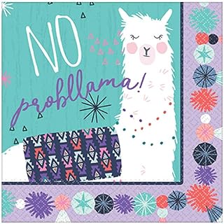 Llama Fun Paper Party Napkins - 6 1/2