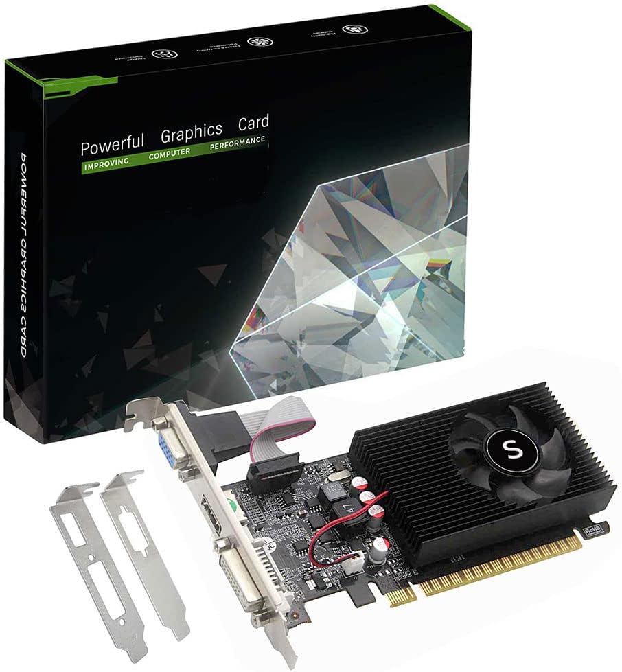 SAPLOS NVIDIA GT 730 Scheda Video, 4GB, DDR3, 128 Bit, VGA DVI HDMI, Low Profile Scheda Grafica for PC, Gaming GPU, Desktop Computer, Save Case Space, Low Power, PCI Express x16, 2K Support SAPLOS NVIDIA GT 730 Scheda Video, 4GB, DDR3, 128 Bit, VGA DVI HDMI, Low Profile Scheda Grafica for PC, Gaming GPU, Desktop Computer, Save Case Space, Low Power, PCI Express x16, 2K Support
