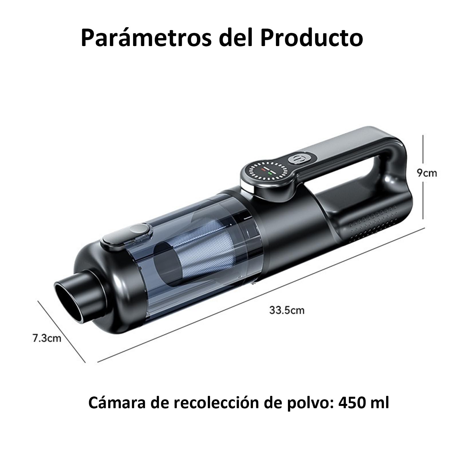 2 En 1 Aspirador de Mano Potente y Soplador Aire Comprimido, 17000Pa Aspiradora sin Cable Coche, Descarga de Polvo Automática con un Toque, 2 Niveles, Ideal para Pelo de Mascotas, Coche, Hogar