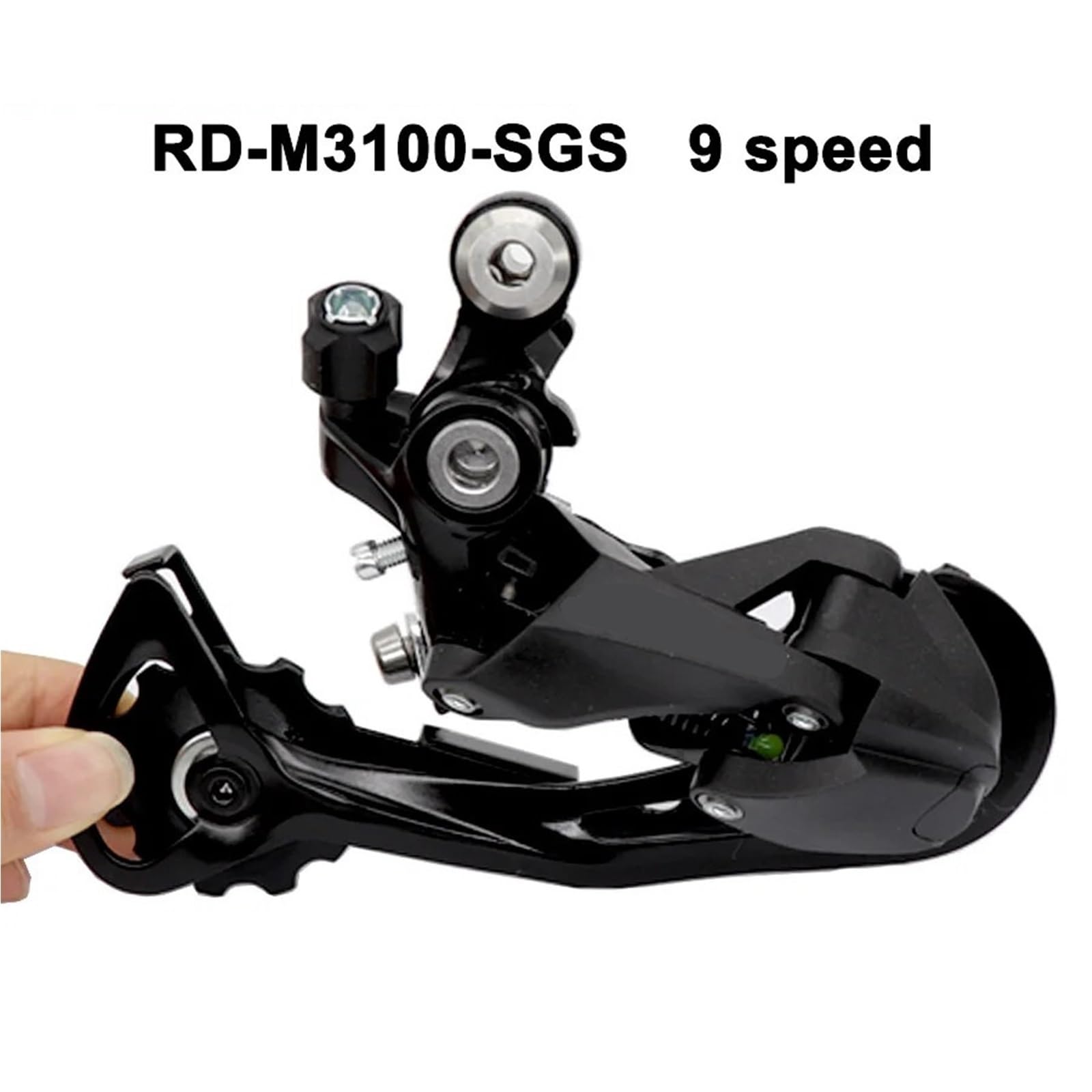 Generisch Kompatibel Mit Shimano MTB 9S Right Shifter SGS Schaltwerk-Kit | 9-Gang-SGS-Langkäfig-Set mit rechtem Schalthebel und Schaltwerk for Mountainbike-Strecken