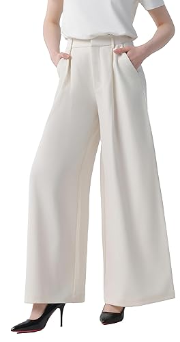Tronjori Women High Waist Casual Wide Leg Long Palazzo Pants