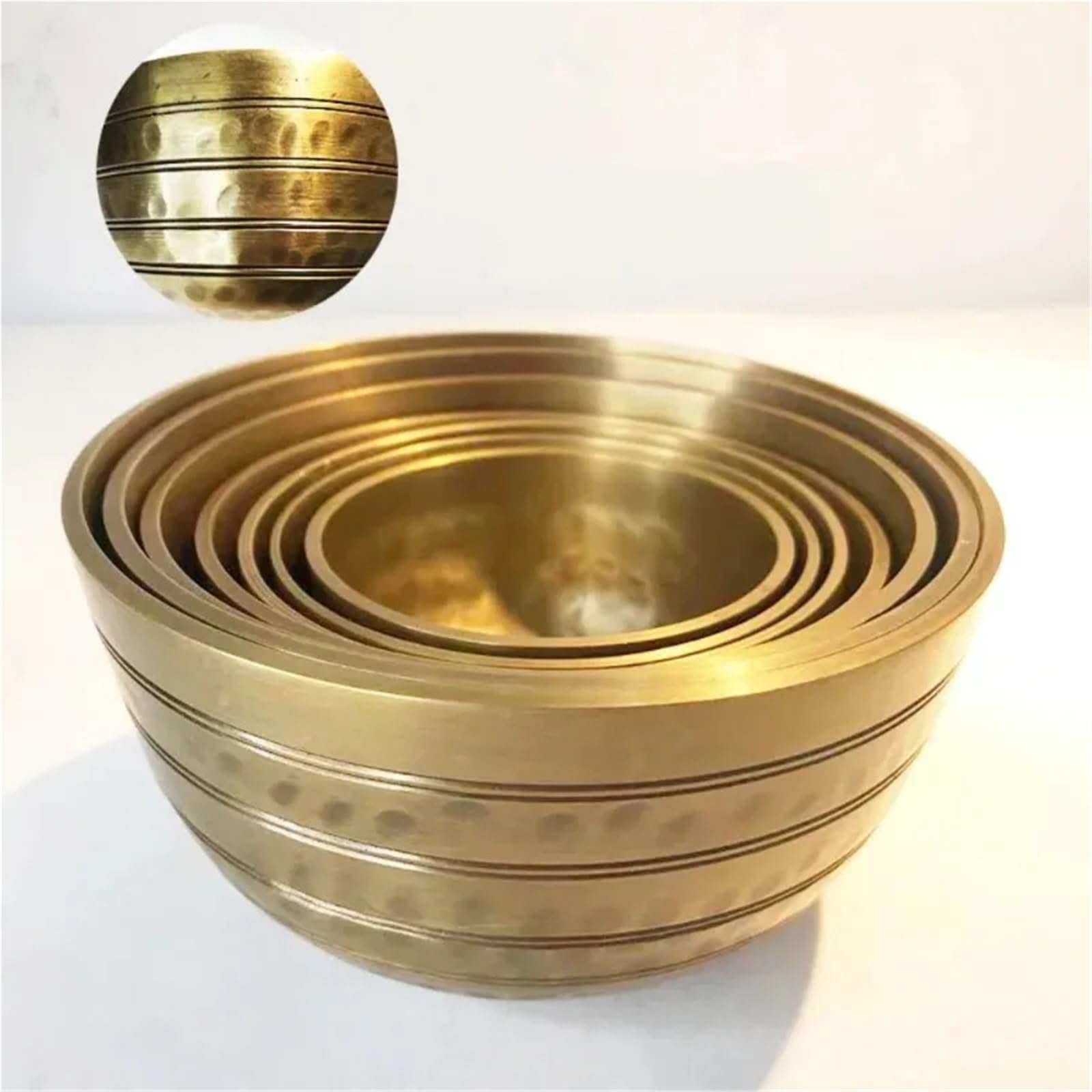 Set di campane tibetane Set di 7 ciotole sonore Buddha fatte a mano, strumento guarigione sonora, ciotola tibetana, accessori for meditazione e yoga