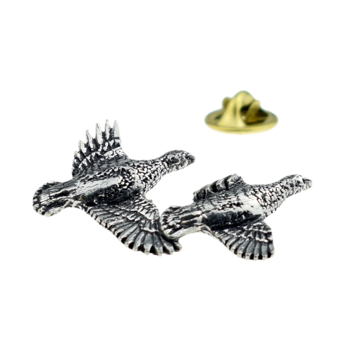 GTR B33 FLYING PARTRIDGES Bird English Pewter Lapel Pin Badge XTSPBB33