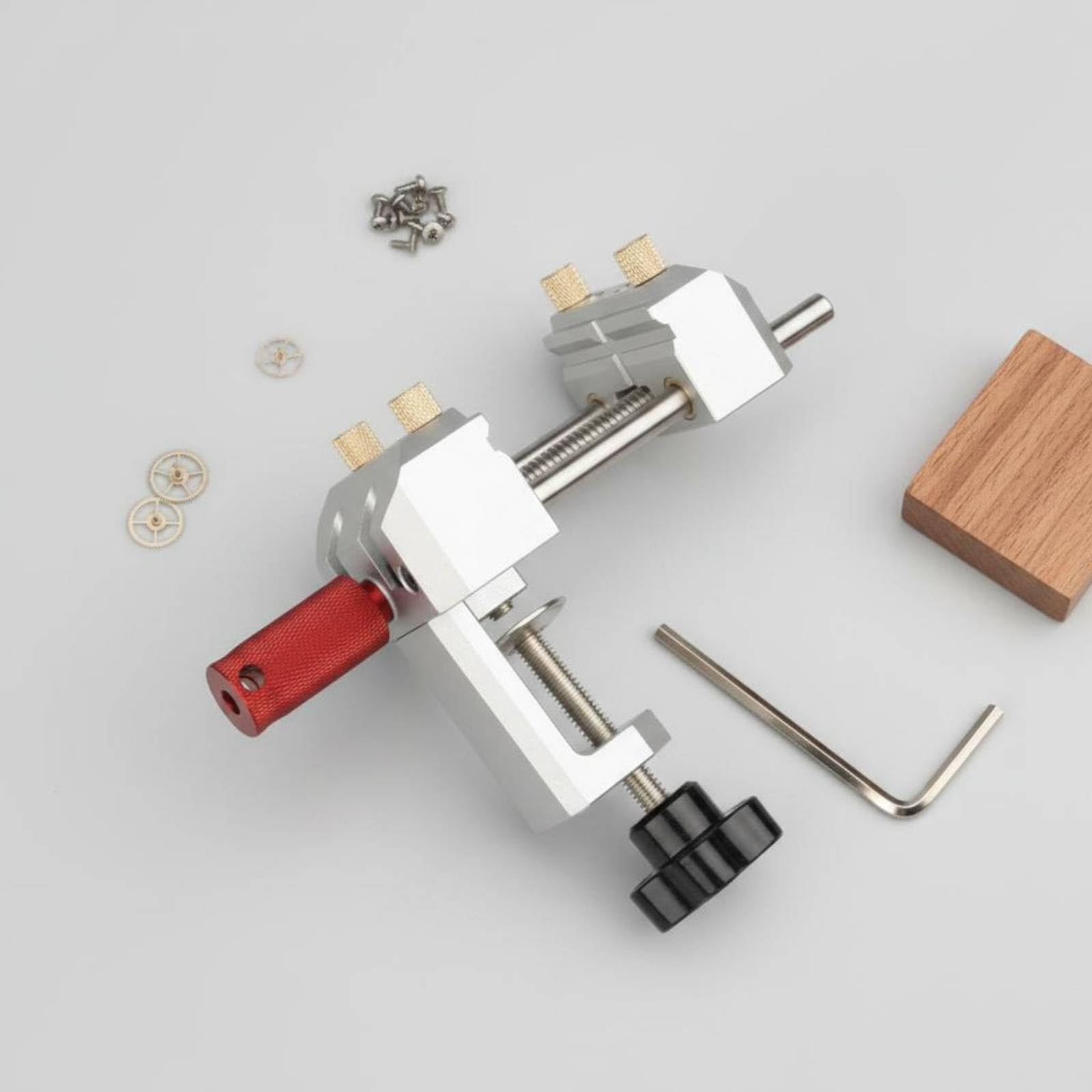 kowaku Tornillo de Banco de Aleación de Aluminio Tornillo Banco Mordaza de Precisión Mini Ajustable con Control Mejorado y Resultados Limpios Adecuada para Corte Lijado Modelismo en Casa, Gris
