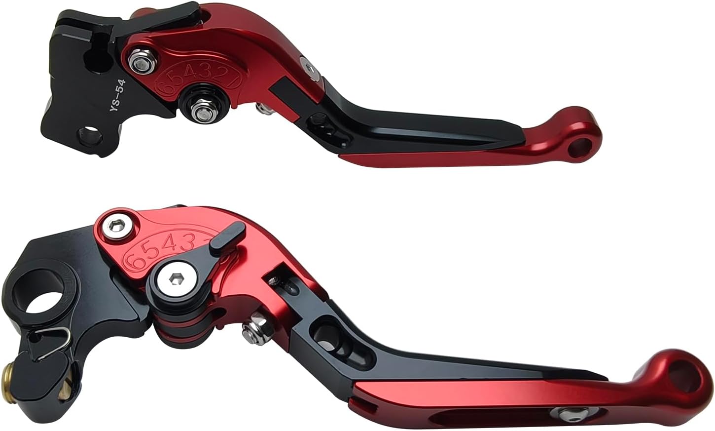 Brake Clutch Lever Set Replacement for Ducati 821 Monster/Dark/Stripe 2014-2017/950 Multistrada Hypermotard 821 939 Scrambler 400, Aluminum Adjustable Motorcycle Brake Handle(Red)