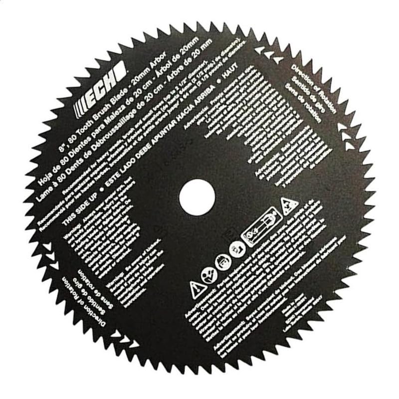 Echo 8" 80-Tooth BrushCutter Blade 25mm Arbor 69500121432