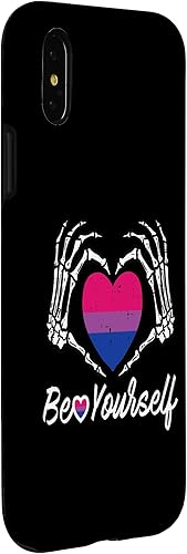 Miniatura 9 de iPhone 1212 Pro Bisexual Skeleton Heart Be Yourself Bi Pride Flag Lgbt Women Case