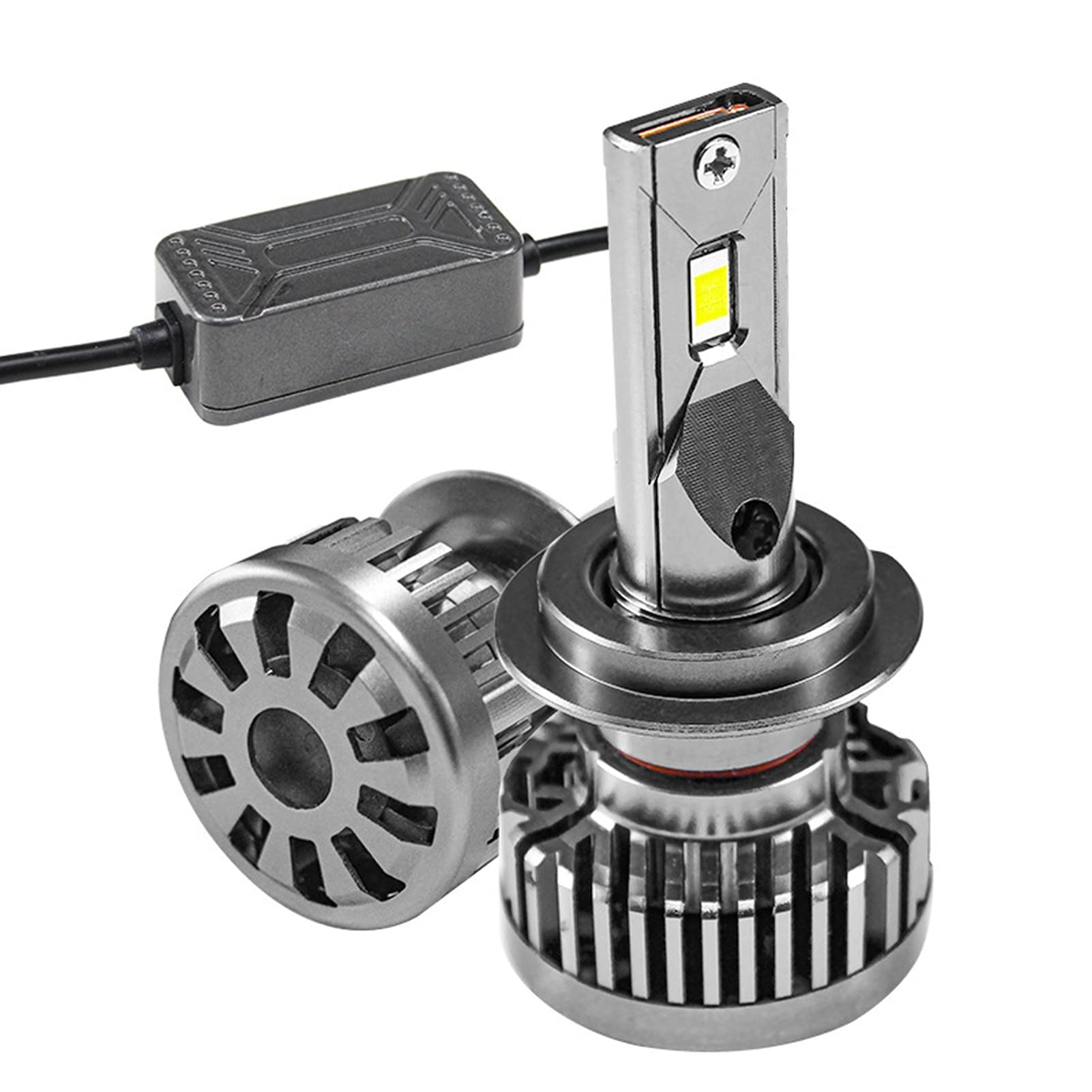 Faros de xenón 55W Coche LED Faro H11 Tubo de Cobre Alta Potencia H4 H7led Coche Luz de Coche de 360 ​​Grados Coche y Moto (Color : H4)