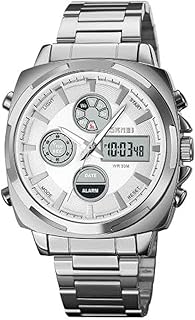 ساعة يد للرجال من سكيمي، لون فضي، موديل 1673SI