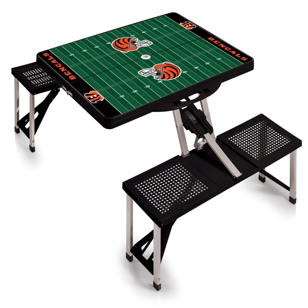 Picnic TIME NFL Football Field Folding Picnic Table, Camping Table, Outdoor Table with Umbrella Hole