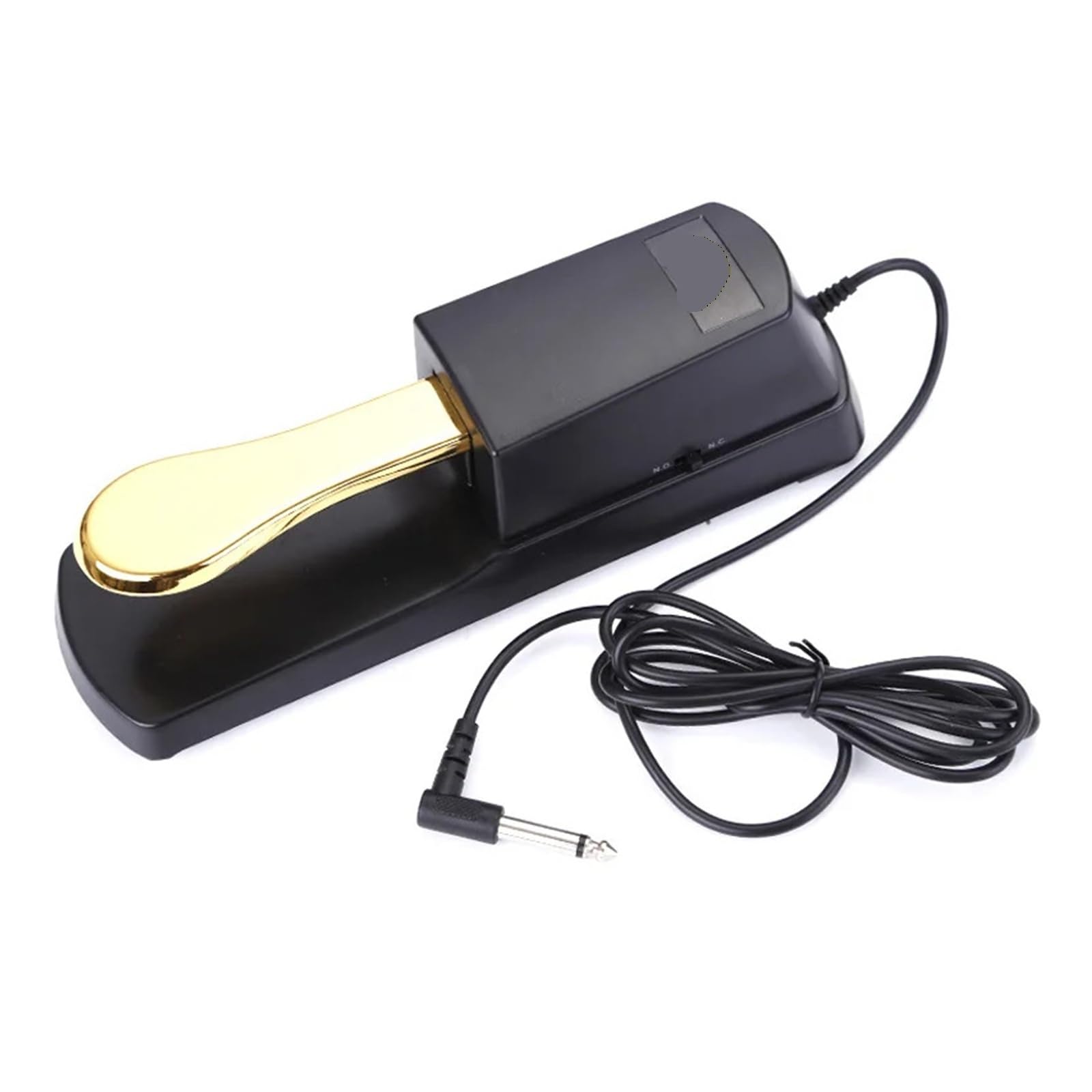 Pedale Sustain for Tastiera Universale Con Interruttore Di Polarità for Tastiere MIDI, Pianoforti Digitali 1/4''(Gold)