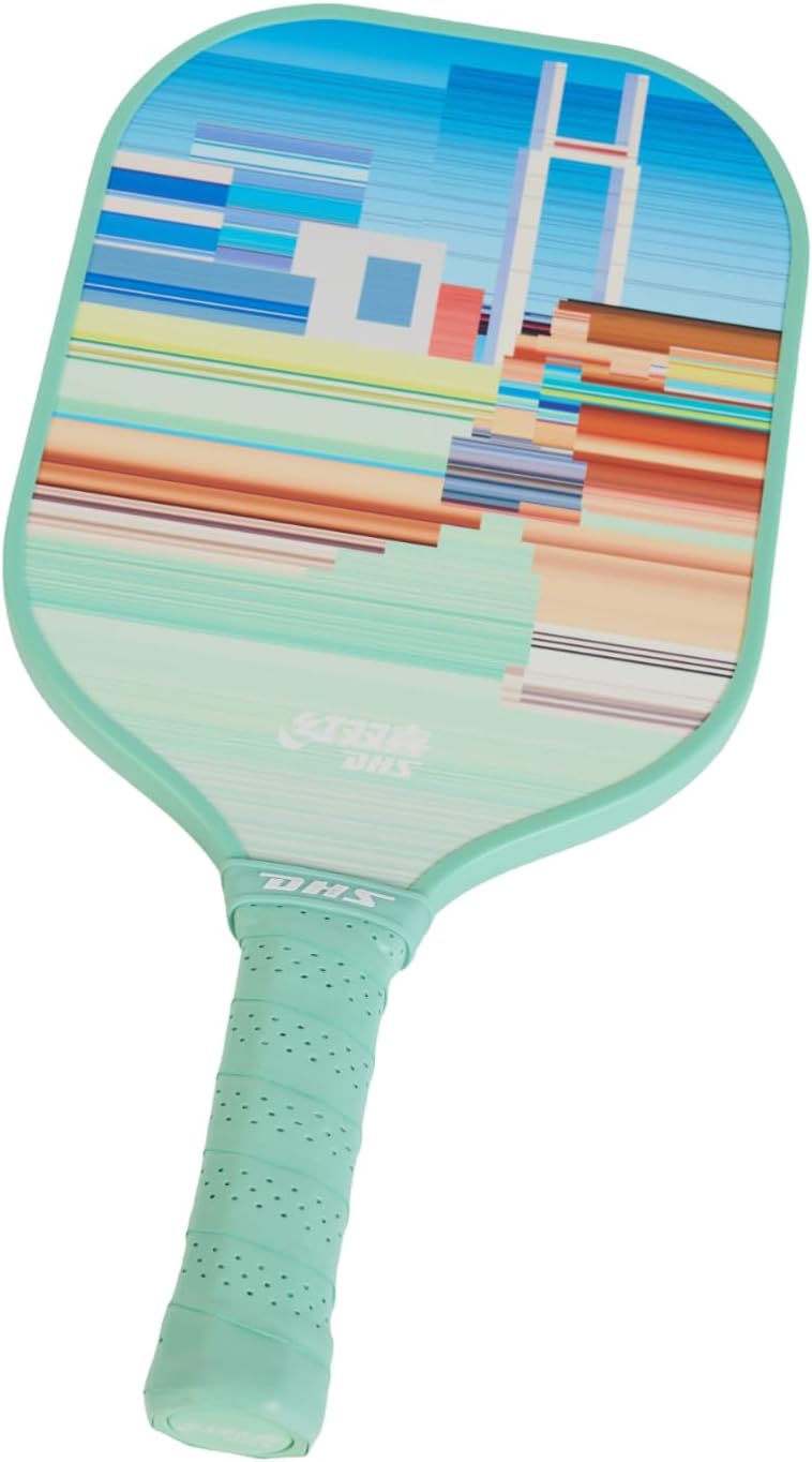 DHS Sports 8 Bits Pickleball Paddle - Fiberglass Fiber, 14mm Honeycomb Core, Beginner Seres, Large Sweet Spot, High Elasticity