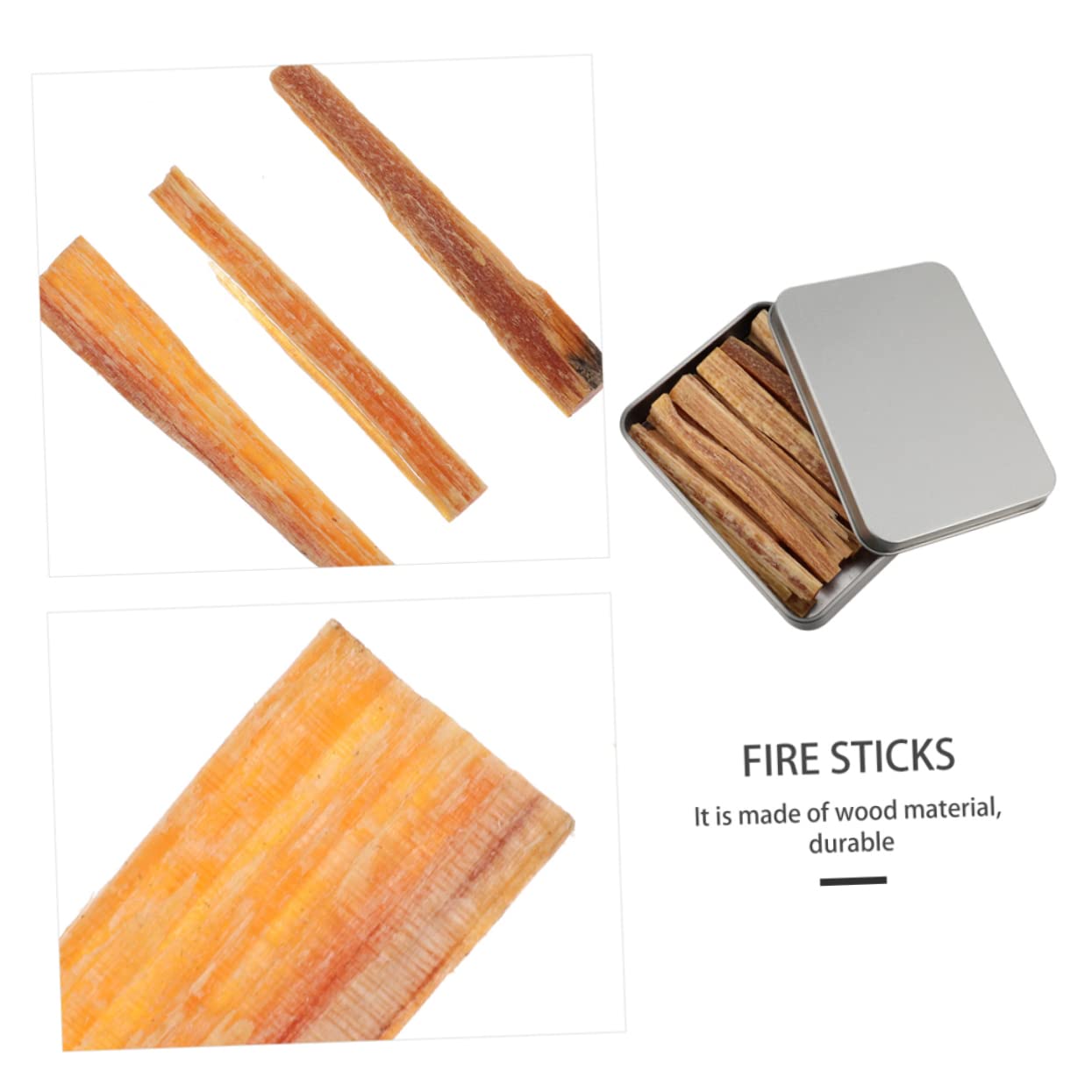 Allume-feu Naturel Bois Séché pour Camping Barbecue Accessoires De Extérieur Complet Brûle Indoor
